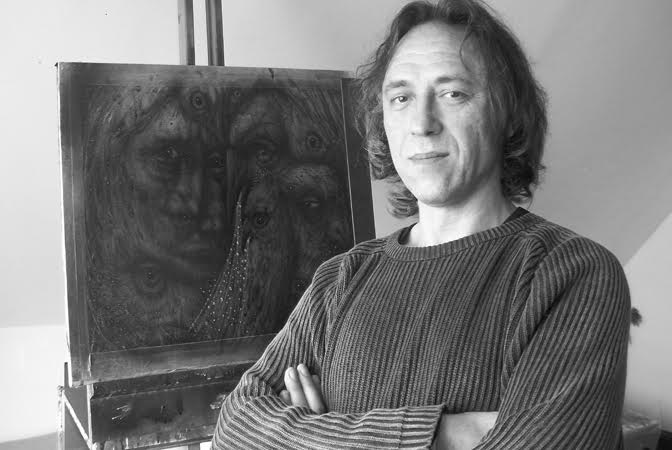 Rinat Baibekov in his studio